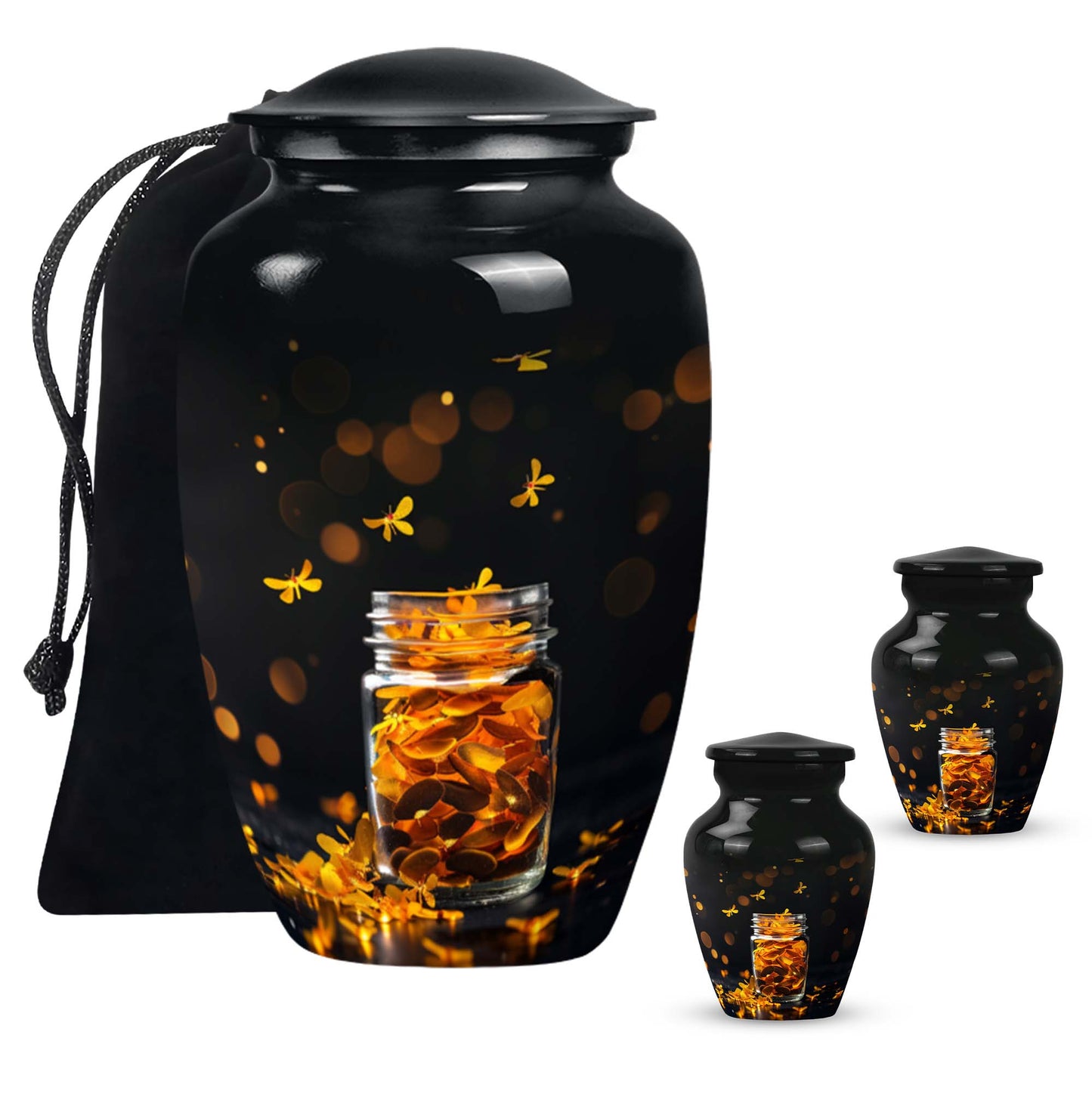 10-inch Honey pot Urn depiction, abstract 