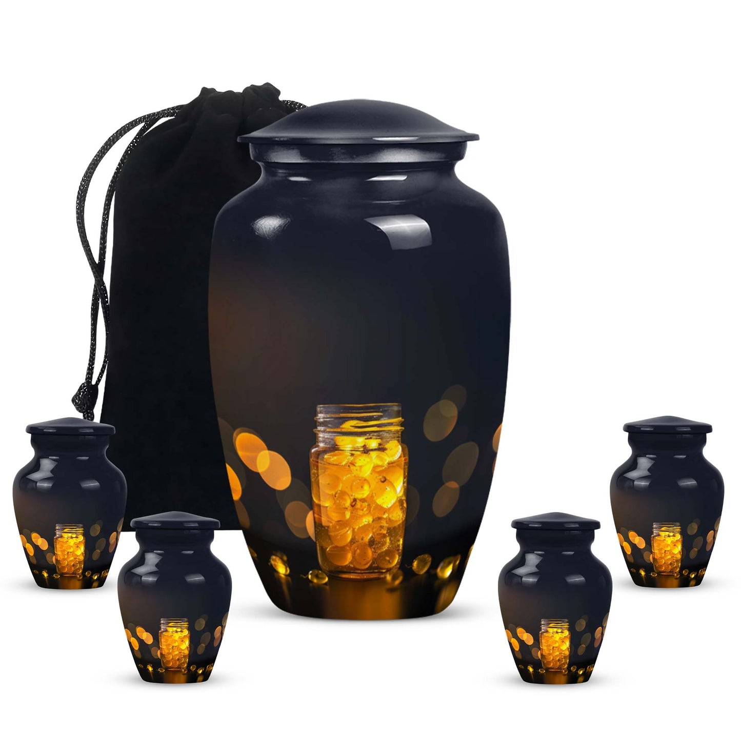 Honey pot Urn, classic memorial medium urn for ashes.