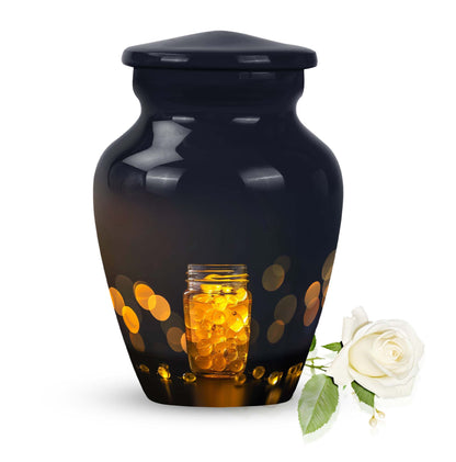 Honey pot Urn, classic memorial medium urn for ashes.