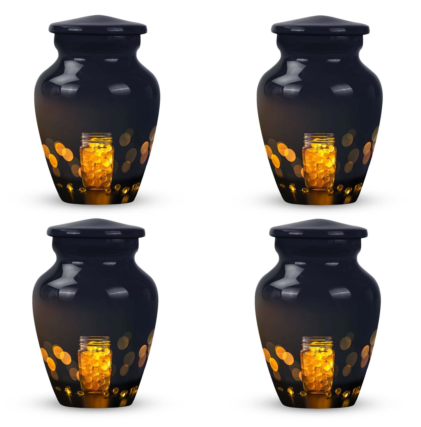 Honey pot Urn, classic memorial medium urn for ashes.