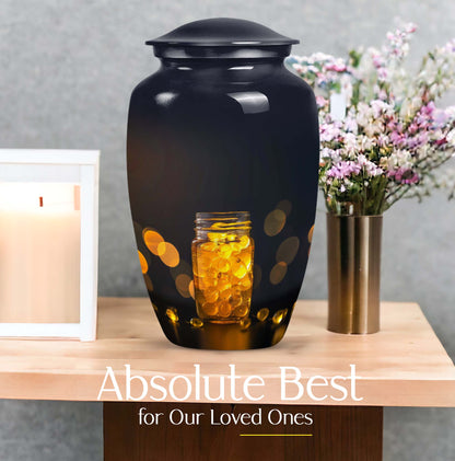 Honey pot Urn, classic memorial medium urn for ashes.