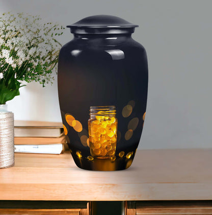Honey pot Urn, classic memorial medium urn for ashes.