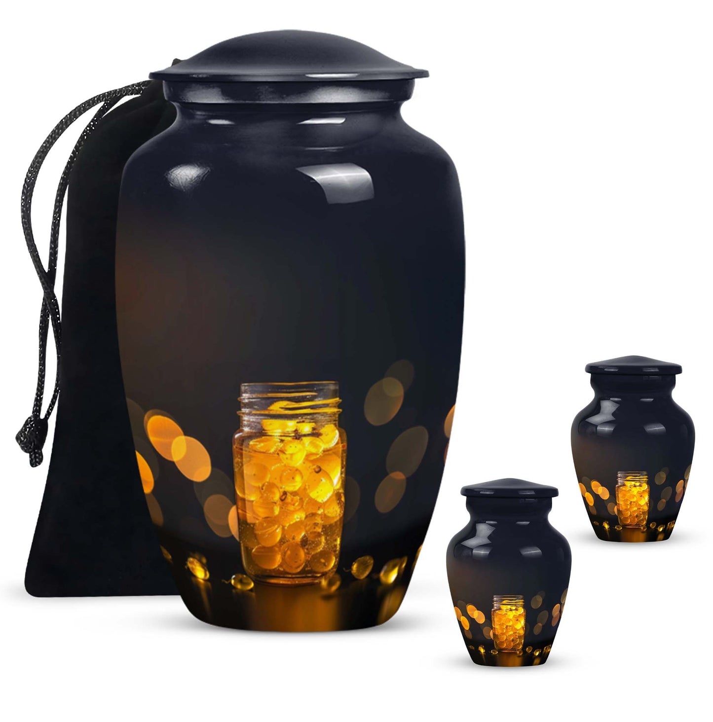 Honey pot Urn, classic memorial medium urn for ashes.