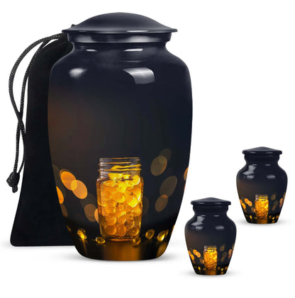 Honey pot Urn, classic memorial medium urn for ashes.