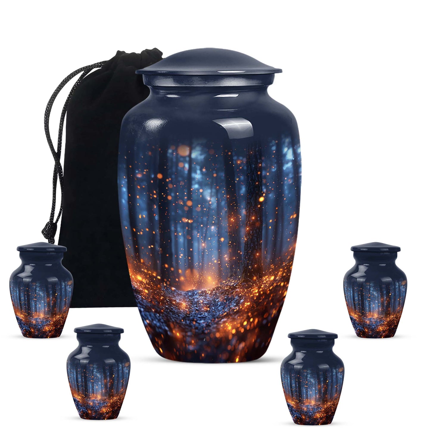 10-inch Twilight Forest Cremation Urn, personalized adult