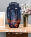 10-inch Twilight Forest Cremation Urn, personalized adult