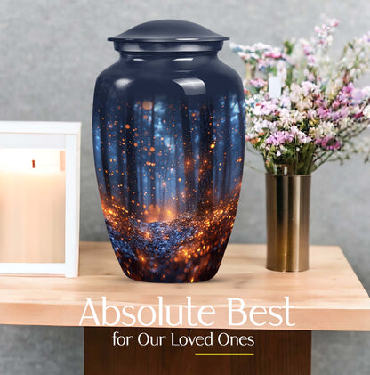 10-inch Twilight Forest Cremation Urn, personalized adult
