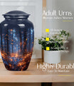 10-inch Twilight Forest Cremation Urn, personalized adult