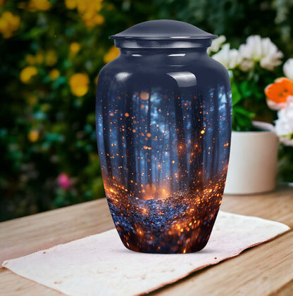 10-inch Twilight Forest Cremation Urn, personalized adult