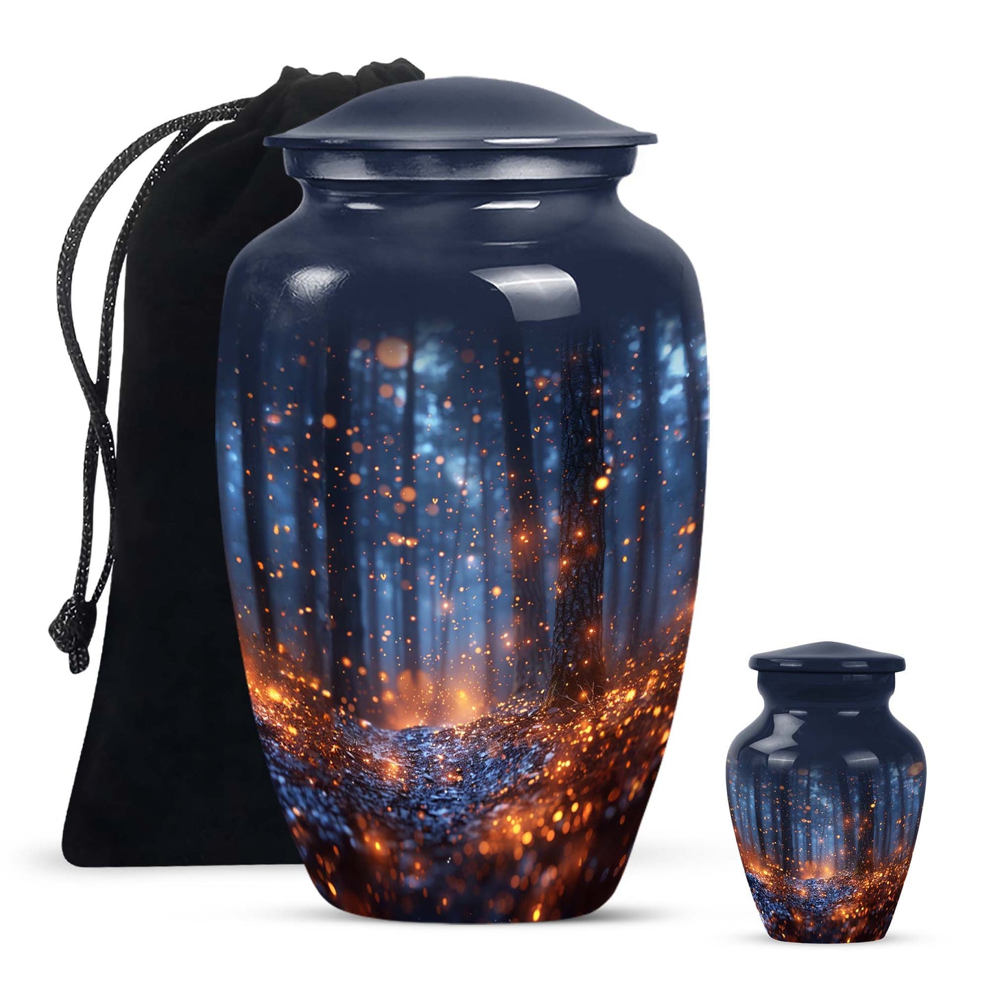 10-inch Twilight Forest Cremation Urn, personalized adult
