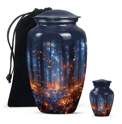 10-inch Twilight Forest Cremation Urn, personalized adult