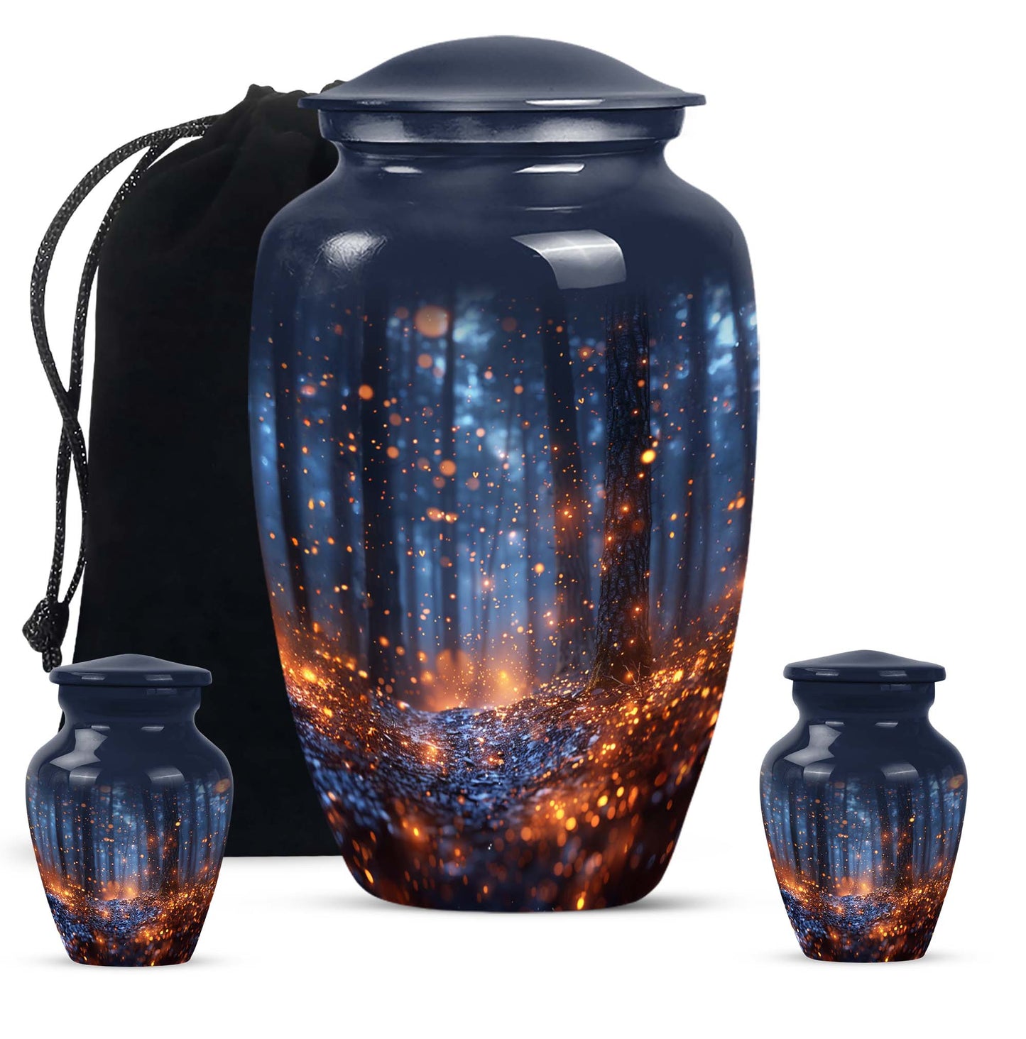 10-inch Twilight Forest Cremation Urn, personalized adult