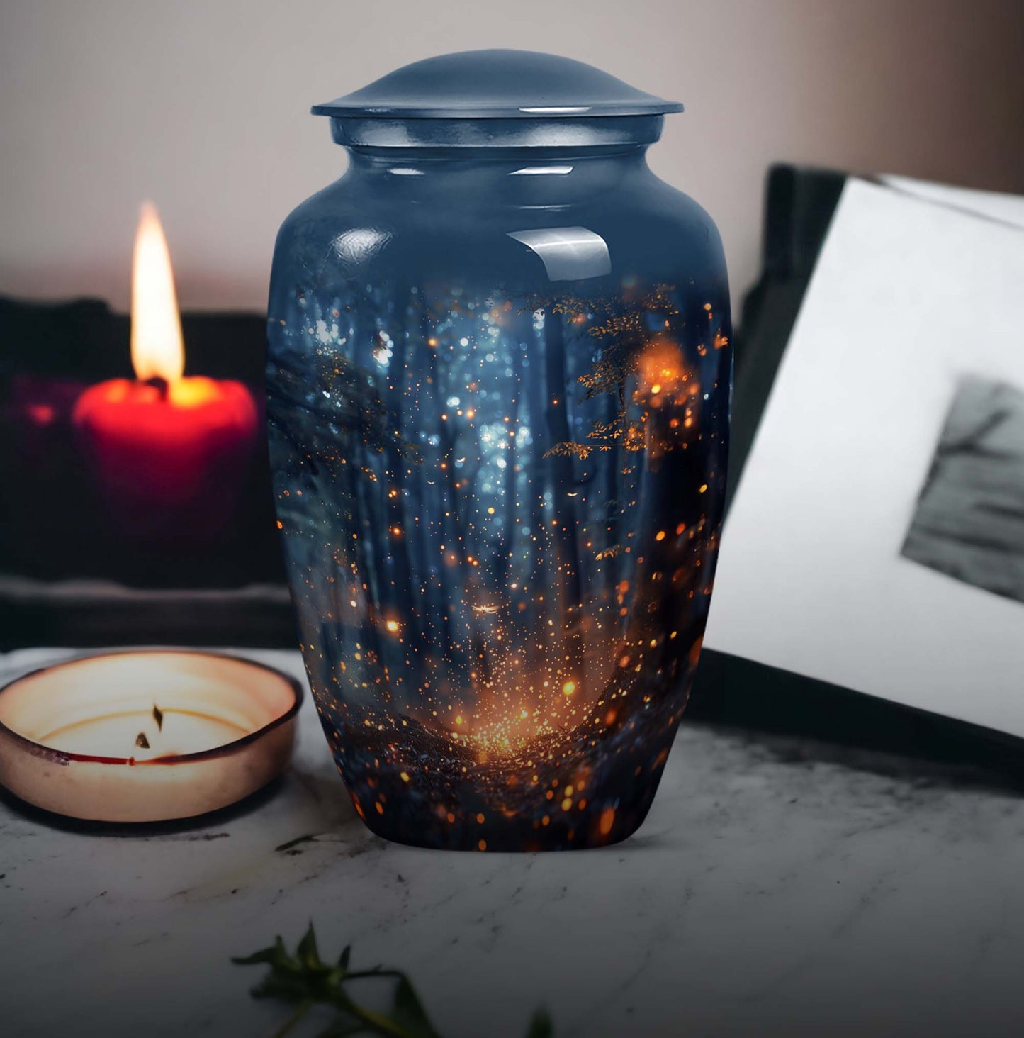 10 inch twilight forest Urn, durable aluminium classic urn.