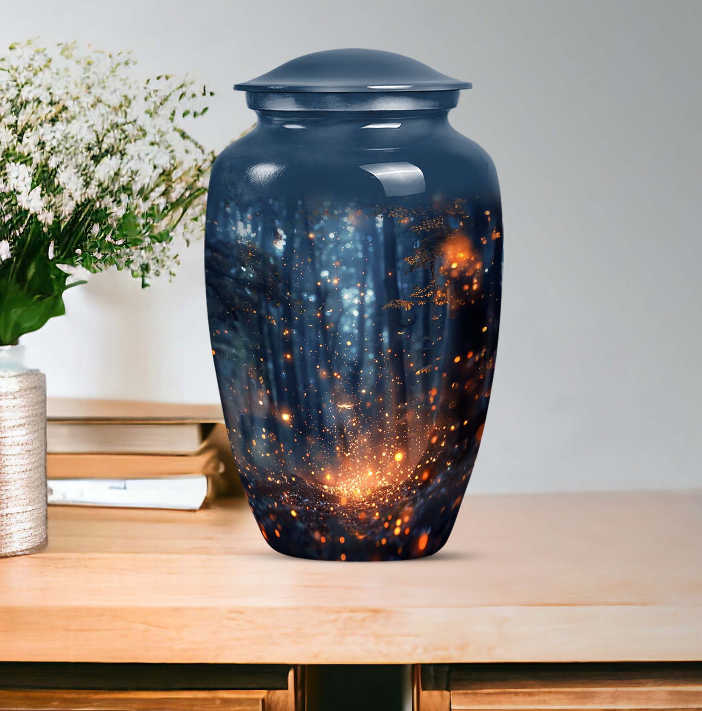 10 inch twilight forest Urn, durable aluminium classic urn.