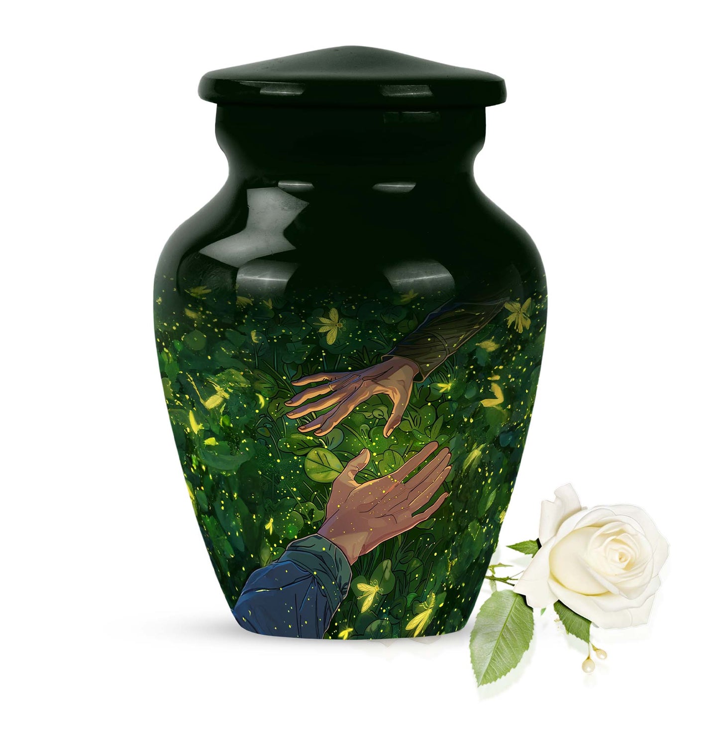 10-inch classic urn, crafted from , for adult human ashes