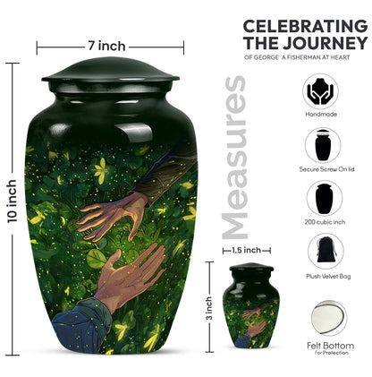10-inch classic urn, crafted from , for adult human ashes