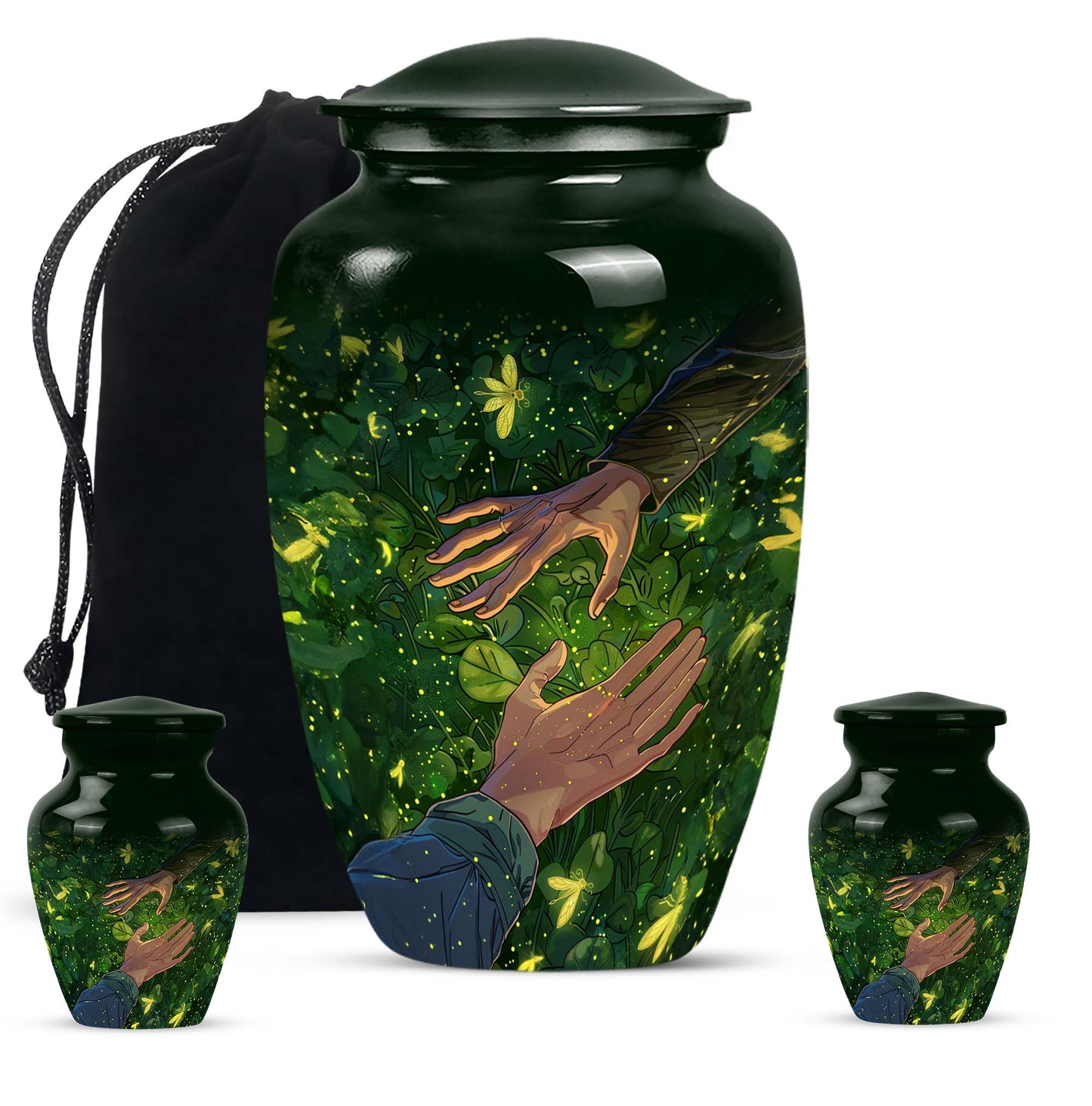 10-inch classic urn, crafted from , for adult human ashes