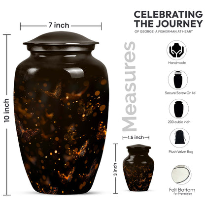 10-Inch twilight forest urn.