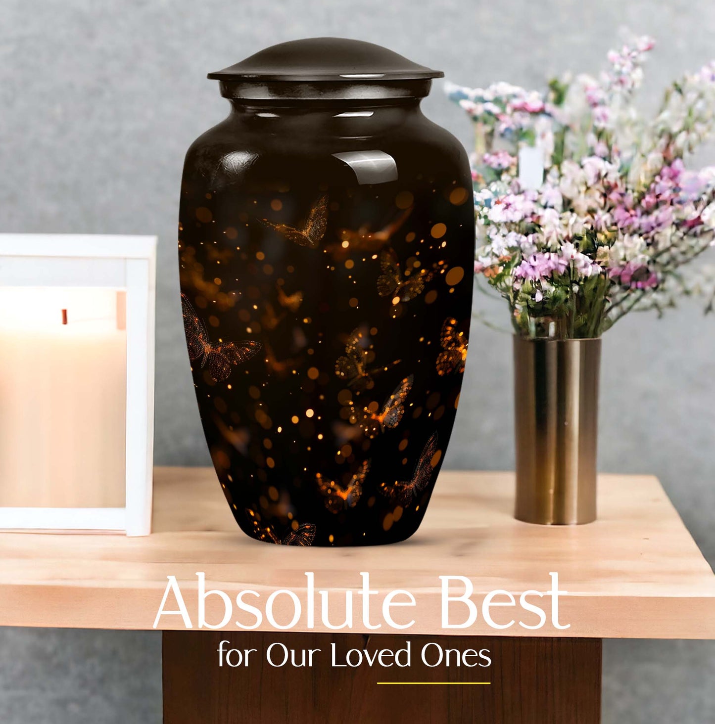 10-Inch twilight forest urn.