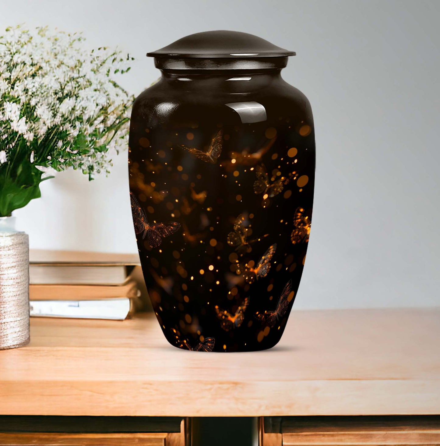 10-Inch twilight forest urn.