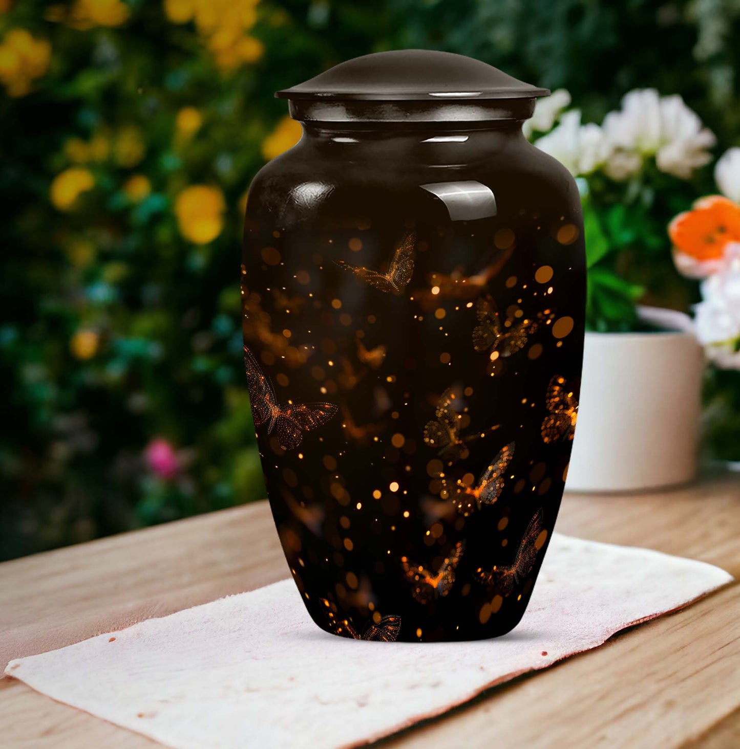 10-Inch twilight forest urn.