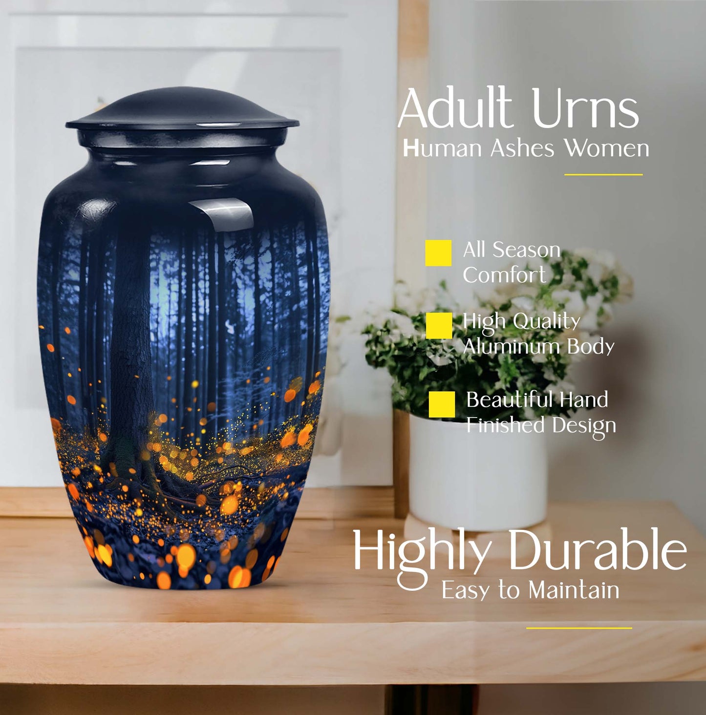 10-inch twilight forest urn, 