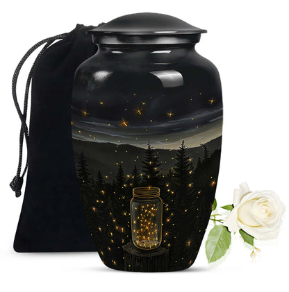 Classic 10-inch Twilight Forest Urn for cremation ashes, 