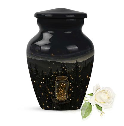 Classic 10-inch Twilight Forest Urn for cremation ashes, 