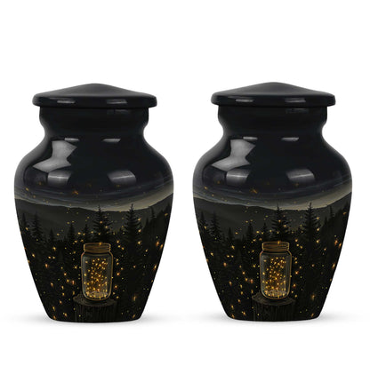 Classic 10-inch Twilight Forest Urn for cremation ashes, 