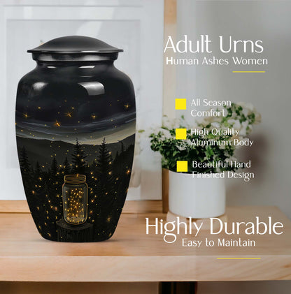 Classic 10-inch Twilight Forest Urn for cremation ashes, 