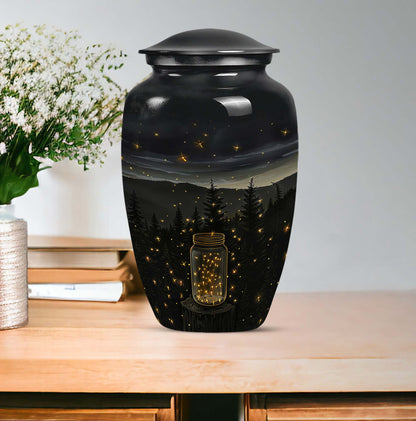 Classic 10-inch Twilight Forest Urn for cremation ashes, 