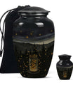 Classic 10-inch Twilight Forest Urn for cremation ashes, 