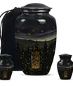 Classic 10-inch Twilight Forest Urn for cremation ashes, 