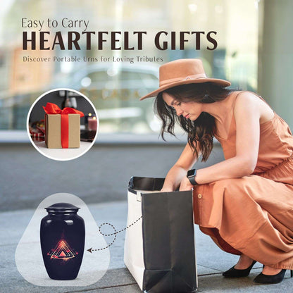 Abstract themed classic 10-inch catholic urn.