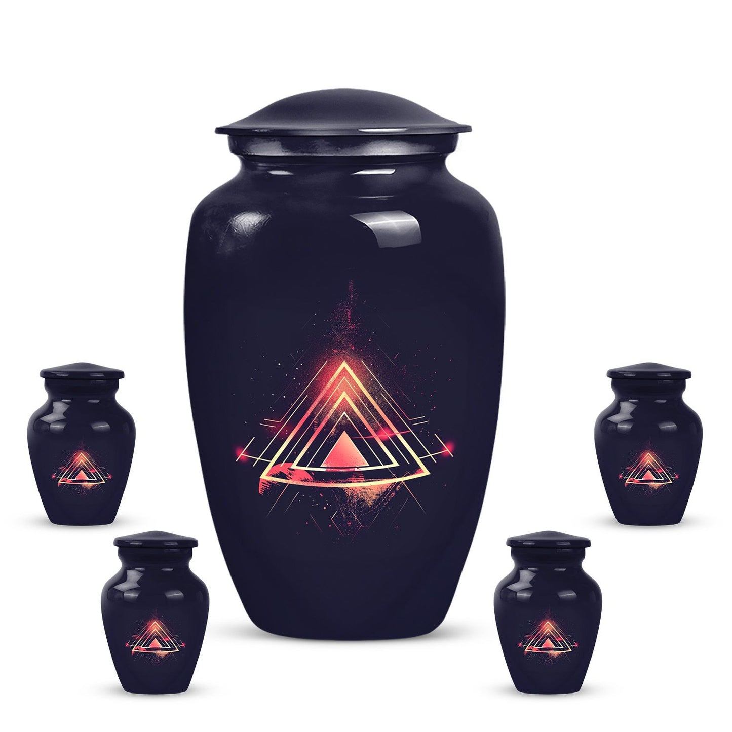 Abstract themed classic 10-inch catholic urn.