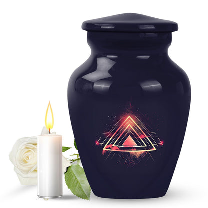 Abstract themed classic 10-inch catholic urn.