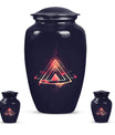 Abstract themed classic 10-inch catholic urn.