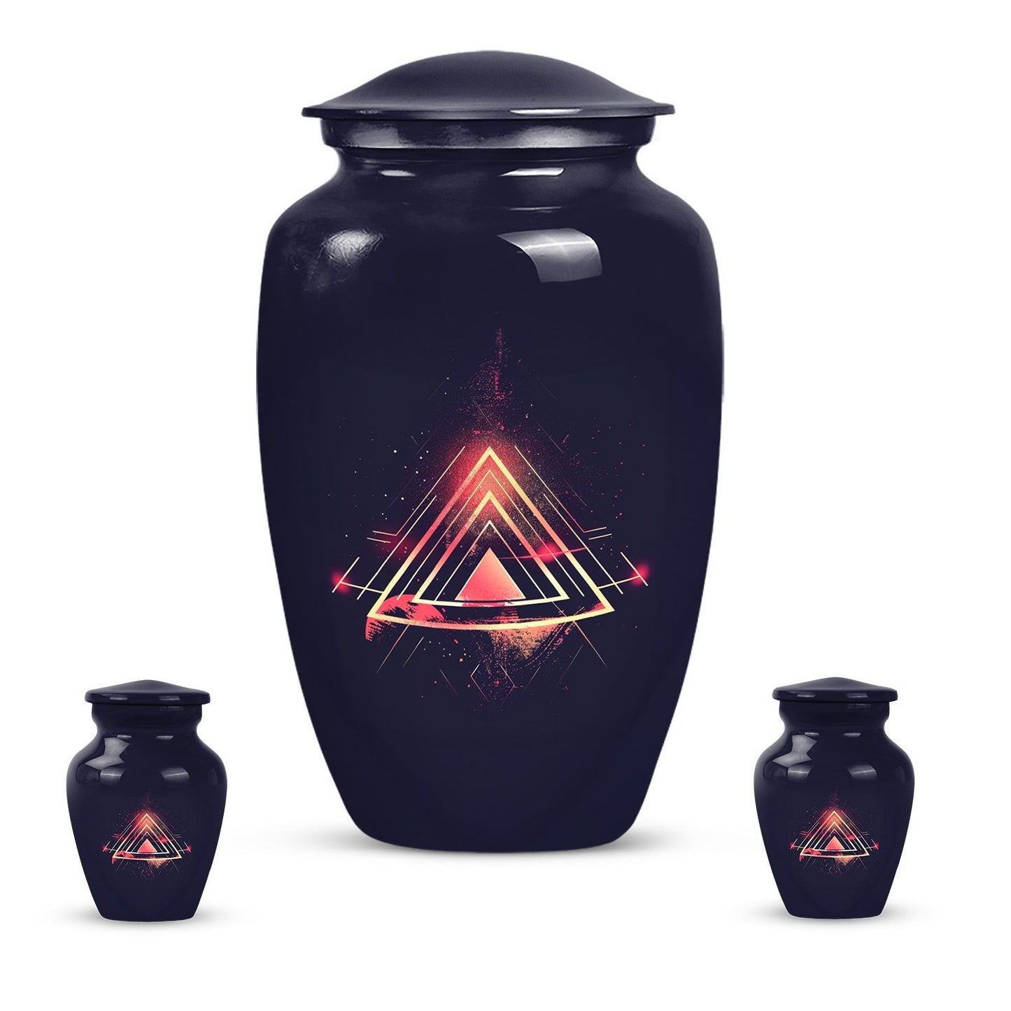 Abstract themed classic 10-inch catholic urn.