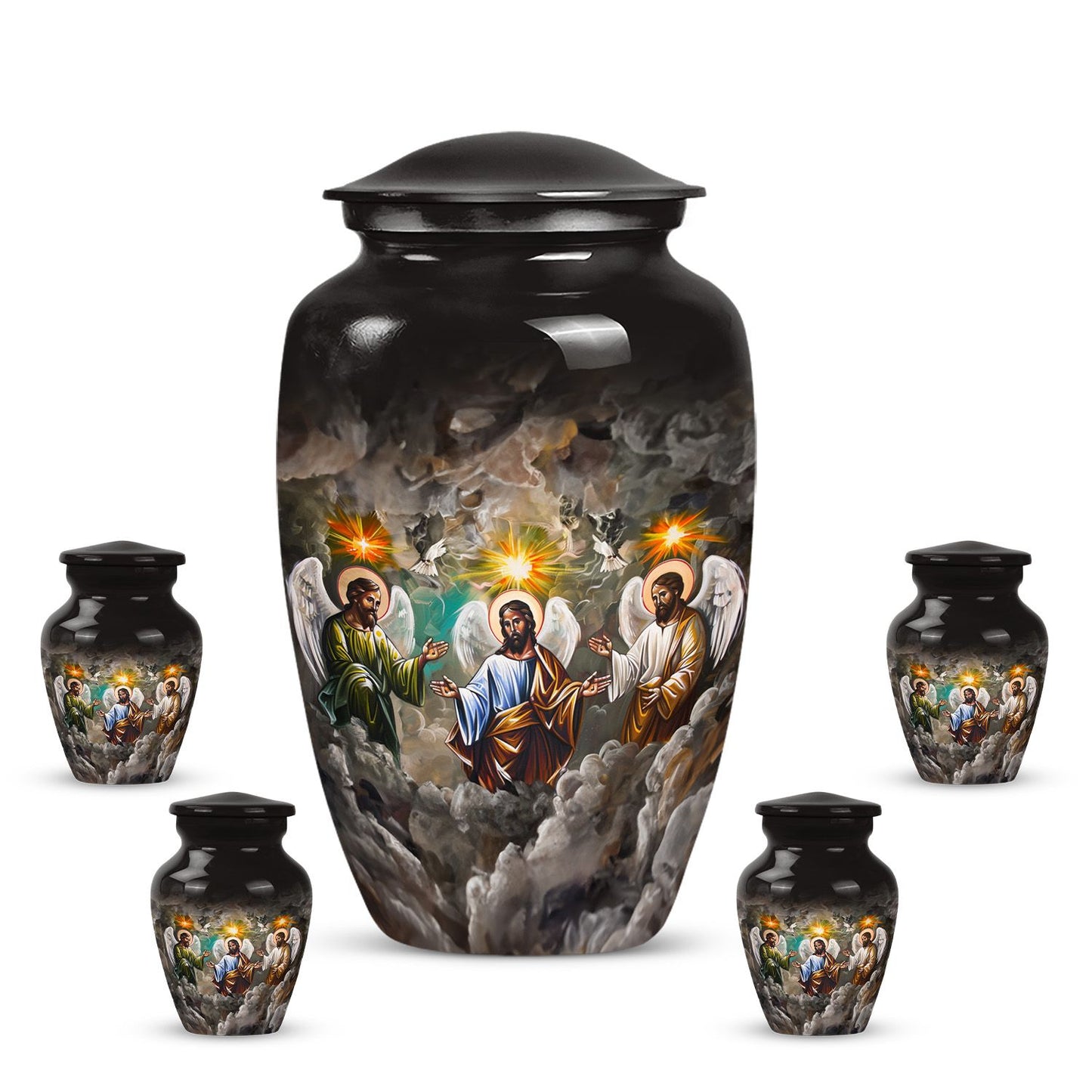 Classic 10-inch catholic urn.