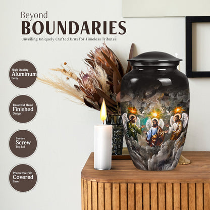 Classic 10-inch catholic urn.