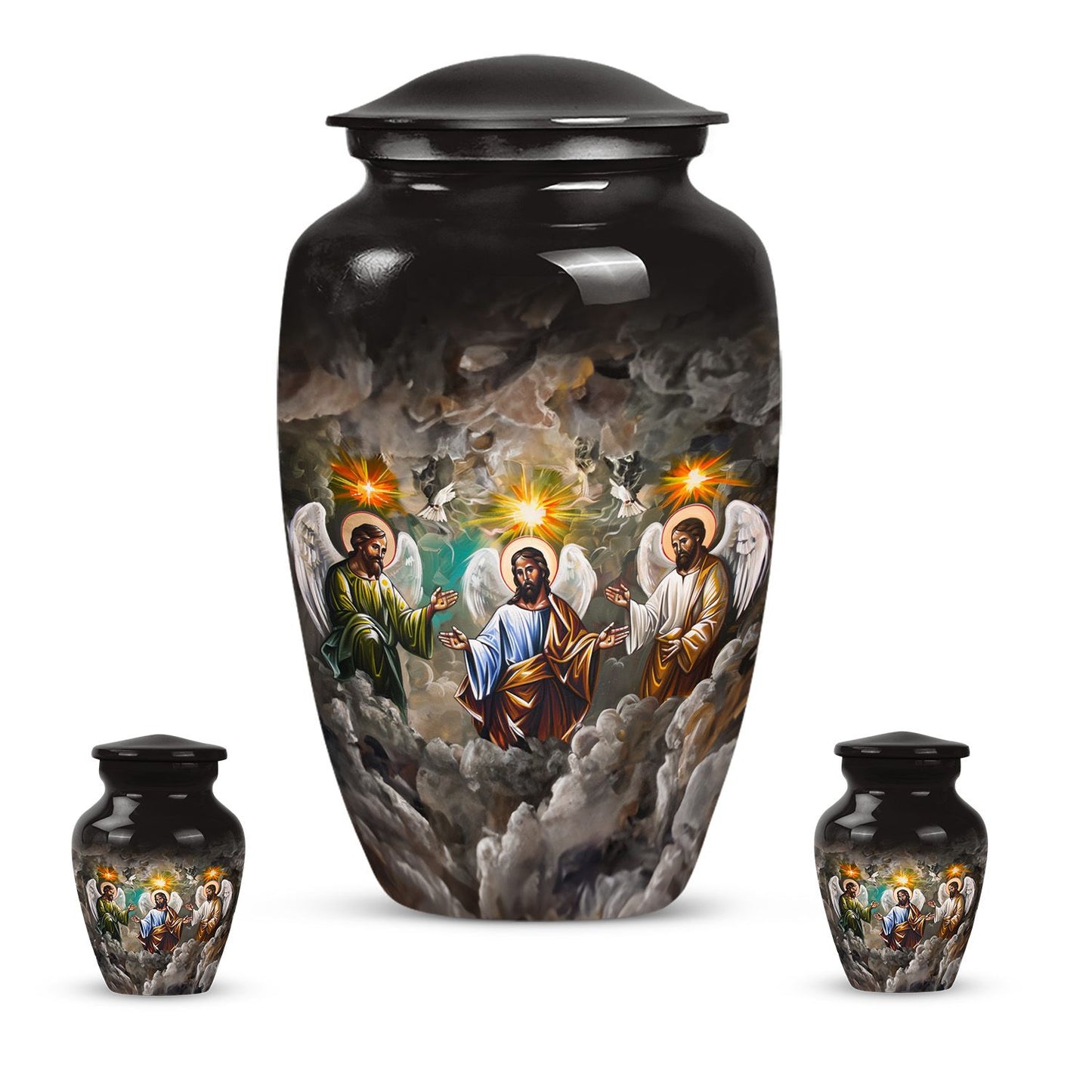 Classic 10-inch catholic urn.