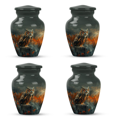 10-inch classic owl urn for men's ashes, included