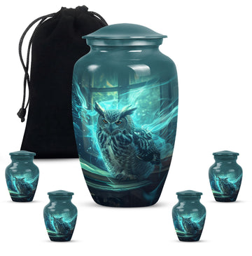 10 inch large Urn with 4 Keepsake 3 Inch Urns