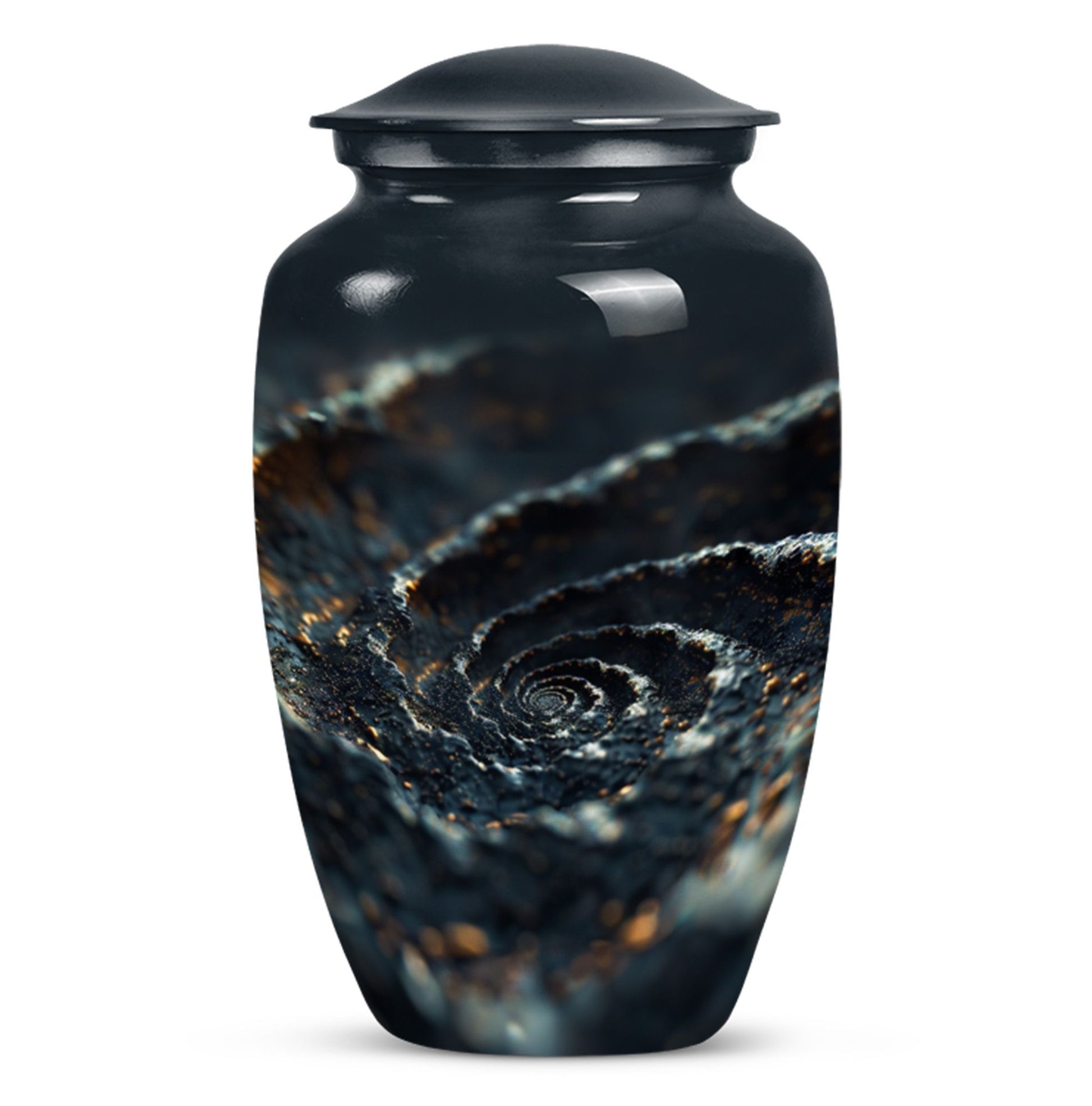 spiral urn for adult man's ashes