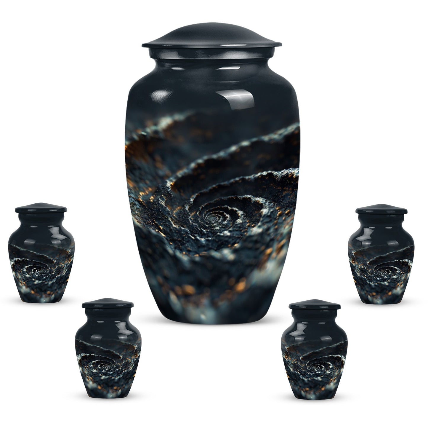 spiral urn for adult man's ashes