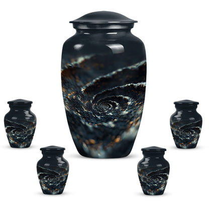 spiral urn for adult man's ashes