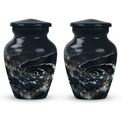 spiral urn for adult man's ashes