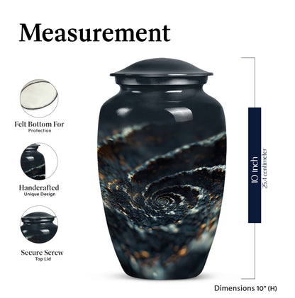 spiral urn for adult man's ashes