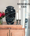 spiral urn for adult man's ashes