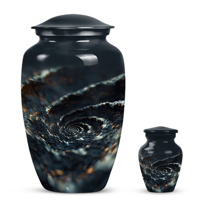 spiral urn for adult man's ashes